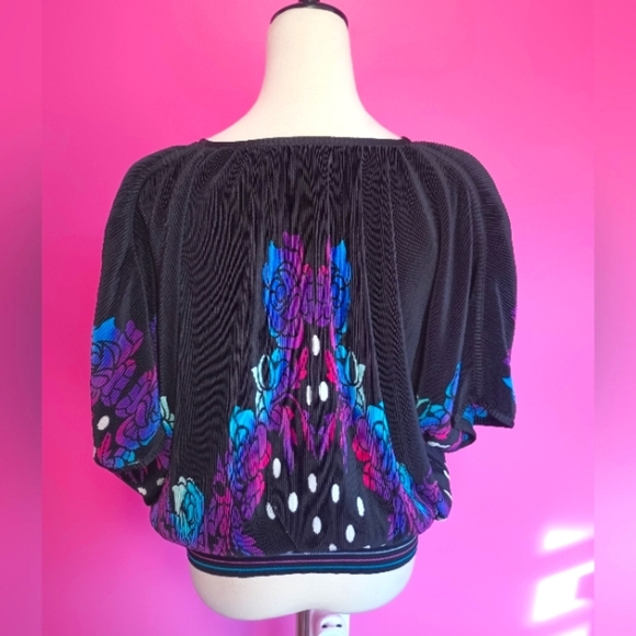 80s Virginie Paris Ladies Textured Ringer Tunic (Size Large) - Picture 4 of 6